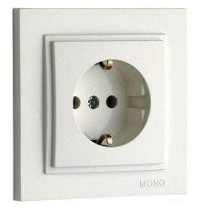 Розетка с заземлением Mono Electric Despina 16А 250В слоновая кость 102-010021-117