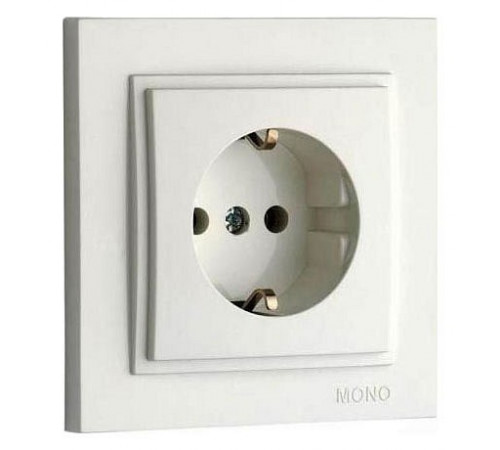 Розетка с заземлением Mono Electric Despina 16А 250В слоновая кость 102-010021-117 Розетка с заземлением Mono Electric Despina 16А 250В слоновая кость 102-010021-117