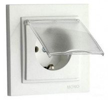 Розетка с заземлением с крышкой Mono Electric Despina 16А 250В слоновая кость 102-010021-118