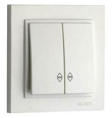 Выключатель двухклавишный проходной Mono Electric Despina 10А 250В слоновая кость 102-010023-111