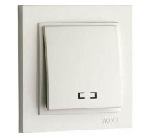 Выключатель одноклавишный с подсветкой Mono Electric Despina 10А 250В слоновая кость 102-010025-101