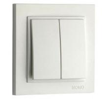 Выключатель двухклавишный Mono Electric Despina 10А 250В слоновая кость 102-010025-102