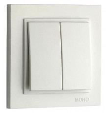 Выключатель двухклавишный Mono Electric Despina 10А 250В слоновая кость 102-010025-102