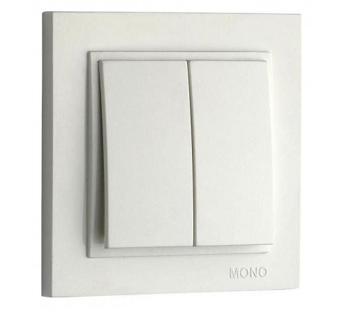 Выключатель двухклавишный Mono Electric Despina 10А 250В слоновая кость 102-010025-102