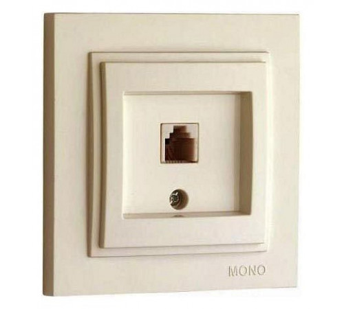 Розетка телефонная Rj45 Cat3 Mono Electric Despina крем 102-170005-124 Розетка телефонная Rj45 Cat3 Mono Electric Despina крем 102-170005-124