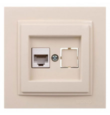 Розетка компьютерная Rj45 Cat6 Mono Electric Despina крем 102-170005-125