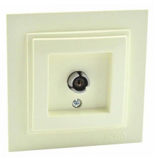 Розетка TV концевая с экраном Mono Electric Despina крем 102-170005-138