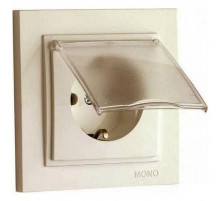 Розетка с заземлением с крышкой Mono Electric Despina 16А 250В крем 102-170021-118