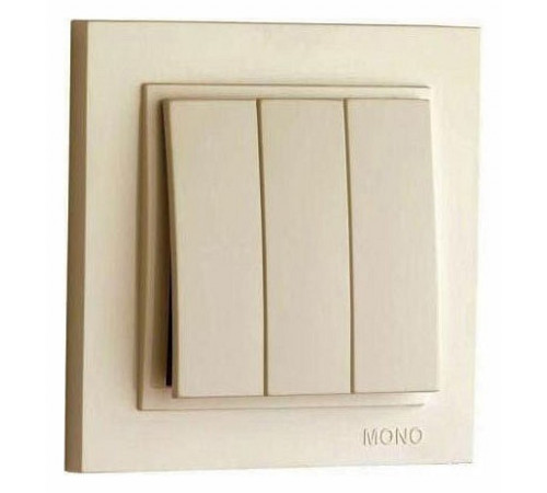 Выключатель трехклавишный Mono Electric Despina 10А 250В крем 102-170022-114 Выключатель трехклавишный Mono Electric Despina 10А 250В крем 102-170022-114