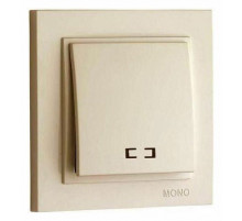 Выключатель одноклавишный с подсветкой Mono Electric Despina 10А 250В крем 102-170025-101