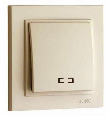 Выключатель одноклавишный с подсветкой Mono Electric Despina 10А 250В крем 102-170025-101
