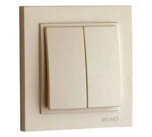 Выключатель двухклавишный Mono Electric Despina 10А 250В крем 102-170025-102 Выключатель двухклавишный Mono Electric Despina 10А 250В крем 102-170025-102