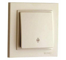 Выключатель одноклавишный проходной Mono Electric Despina 10А 250В крем 102-170025-109