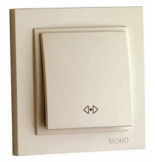 Выключатель одноклавишный перекресный Mono Electric Despina 10А 250В крем 102-170025-112