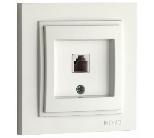 Розетка телефонная Rj45 Cat3 Mono Electric Despina белый 102-190005-124 Розетка телефонная Rj45 Cat3 Mono Electric Despina белый 102-190005-124