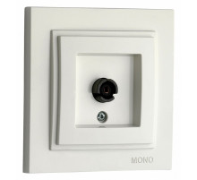 Розетка TV проходная Mono Electric Despina белый 102-190005-137