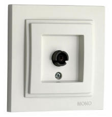 Розетка TV проходная Mono Electric Despina белый 102-190005-137