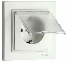 Розетка с заземлением с крышкой Mono Electric Despina 16А 250В белый 102-190021-118