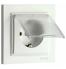 Розетка с заземлением с крышкой Mono Electric Despina 16А 250В белый 102-190021-118