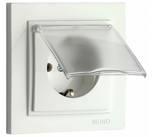 Розетка с заземлением с крышкой Mono Electric Despina 16А 250В белый 102-190021-118 Розетка с заземлением с крышкой Mono Electric Despina 16А 250В белый 102-190021-118