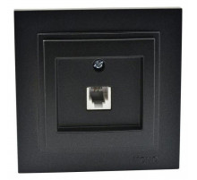 Розетка телефонная Rj45 Cat3 Mono Electric Despina графит 102-202005-124