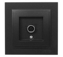 Розетка TV проходная Mono Electric Despina графит 102-202005-137
