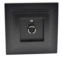 Розетка TV концевая с экраном Mono Electric Despina графит 102-202005-138
