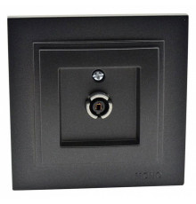 Розетка TV концевая с экраном Mono Electric Despina графит 102-202005-138