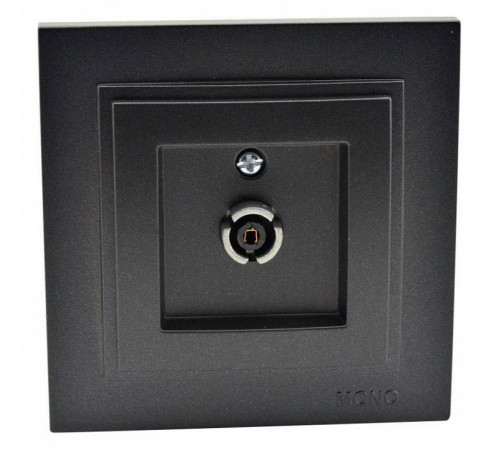 Розетка TV концевая с экраном Mono Electric Despina графит 102-202005-138