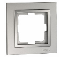 Рамка на 1 пост Mono Electric Despina серебро 102-210000-160