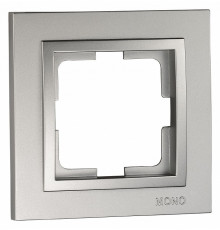 Рамка на 1 пост Mono Electric Despina серебро 102-210000-160