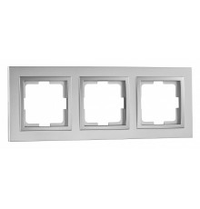 Рамка на 3 поста Mono Electric Despina серебро 102-210000-162
