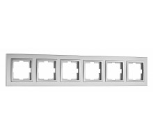 Рамка на 6 постов Mono Electric Despina серебро 102-210000-166