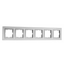 Рамка на 6 постов Mono Electric Despina серебро 102-210000-166