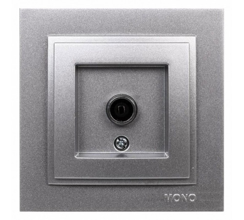 Розетка TV проходная Mono Electric Despina серебро 102-212105-137