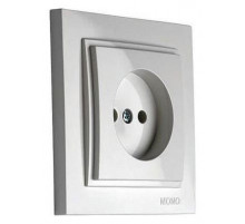 Розетка без земли Mono Electric Despina 16А 250В серебро 102-212122-116