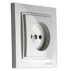 Розетка без земли Mono Electric Despina 16А 250В серебро 102-212122-116