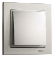 Выключатель одноклавишный Mono Electric Despina 10А 250В серебро 102-212125-100