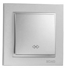 Выключатель одноклавишный перекресный Mono Electric Despina 10А 250В серебро 102-212125-112