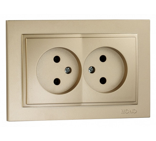 Розетка двойная без земли Mono Electric Despina 16А 250В титан 102-222205-121 Розетка двойная без земли Mono Electric Despina 16А 250В титан 102-222205-121