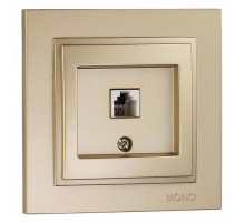Розетка телефонная Rj45 Cat3 Mono Electric Despina титан 102-222205-124