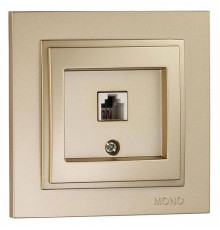 Розетка телефонная Rj45 Cat3 Mono Electric Despina титан 102-222205-124