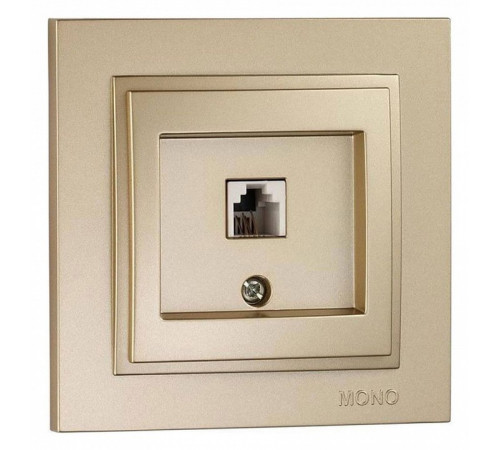 Розетка телефонная Rj45 Cat3 Mono Electric Despina титан 102-222205-124 Розетка телефонная Rj45 Cat3 Mono Electric Despina титан 102-222205-124