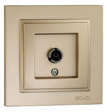 Розетка TV проходная универсальная Mono Electric Despina титан 102-222205-137