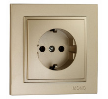 Розетка с заземлением Mono Electric Despina 16А 250В титан 102-222221-117