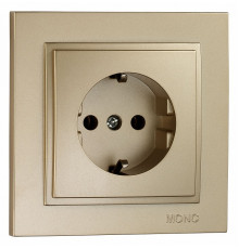 Розетка с заземлением Mono Electric Despina 16А 250В титан 102-222221-117