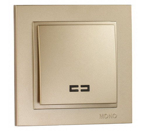 Выключатель одноклавишный с подсветкой Mono Electric Despina 10А 250В титан 102-222225-101 Выключатель одноклавишный с подсветкой Mono Electric Despina 10А 250В титан 102-222225-101