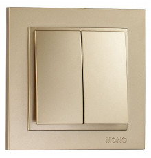 Выключатель двухклавишный Mono Electric Despina 10А 250В титан 102-222225-102