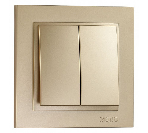 Выключатель двухклавишный Mono Electric Despina 10А 250В титан 102-222225-102 Выключатель двухклавишный Mono Electric Despina 10А 250В титан 102-222225-102