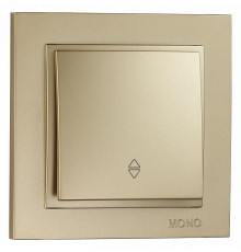 Выключатель одноклавишный проходной Mono Electric Despina 10А 250В титан 102-222225-109